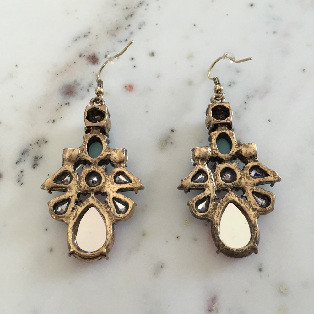 ๐ "Elise" Earrings || Pink & Clear Crystal - Picture 3 of 14